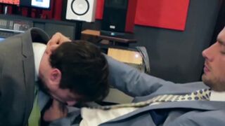 Dominant businessman barebacking hard submissive colleague