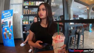 Inked Asian Teen Craves White Meat