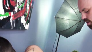 Bearded hunk Teddy Torres ass pumping drilled bareback doggystyle