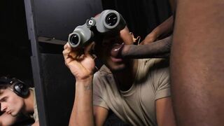 Soldier Threeway at Shooting Range