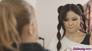 Lulu Chu caught Electra Rayne masturbating & helps her out