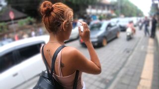 Trip to Bali with big butt Thai GF who was happy to ride