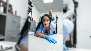 Dr Ryder in a tough spot, caught stealing by Officer Mountain