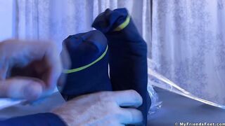 Bushy Dallas Experienced Feet Tickles While Wrapped