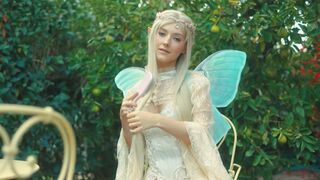 Petite blonde hot girl Eva Elfie showed beautiful body & posed in hot costume