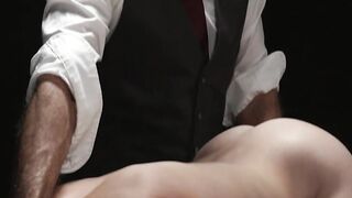 Noah White shoots heavy load while getting rammed by horny stud Dillon S