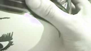 Naughty  gay stuffing his cock in sex doll on the car