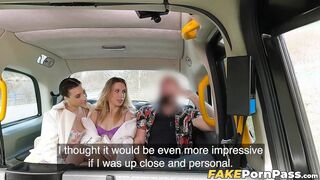 I joined sexy Emily Pink & Mellany Lapiedra at the back of the cab for a nasty