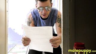 Charming Latino Julian Jaden is EMBARRASSED in front of his coach