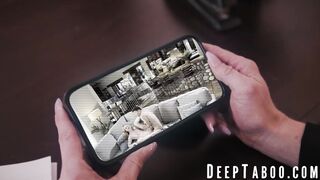 Ginger teen Scarlet Skies seduces her hung stepbrother into demolishing her wet