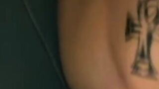 Dirty guy Justin oozed cum after wanking his long hard dick in the bathroom