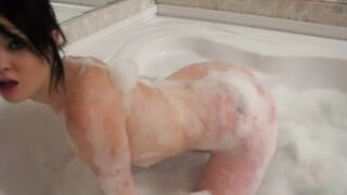 Tiny teen bitch masturbates