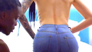 Lonely ebony haired cat gets seriously drilled