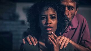 Ebony MILF model seduces photographer & squirts on his huge dick