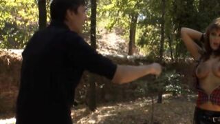 Big Boobed Euro tart screwed in public