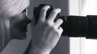 Naughty blonde Zazie S is fingering herself on that chair