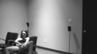 Solo bitch masturbates with a toy from her handbag