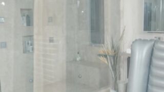 Big Boobed blonde STEPMOM sucks prick in bath